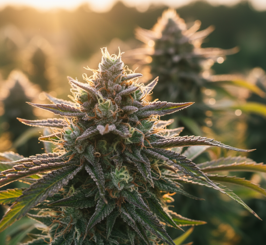 Healthy vegetative growth with vibrant green leaves